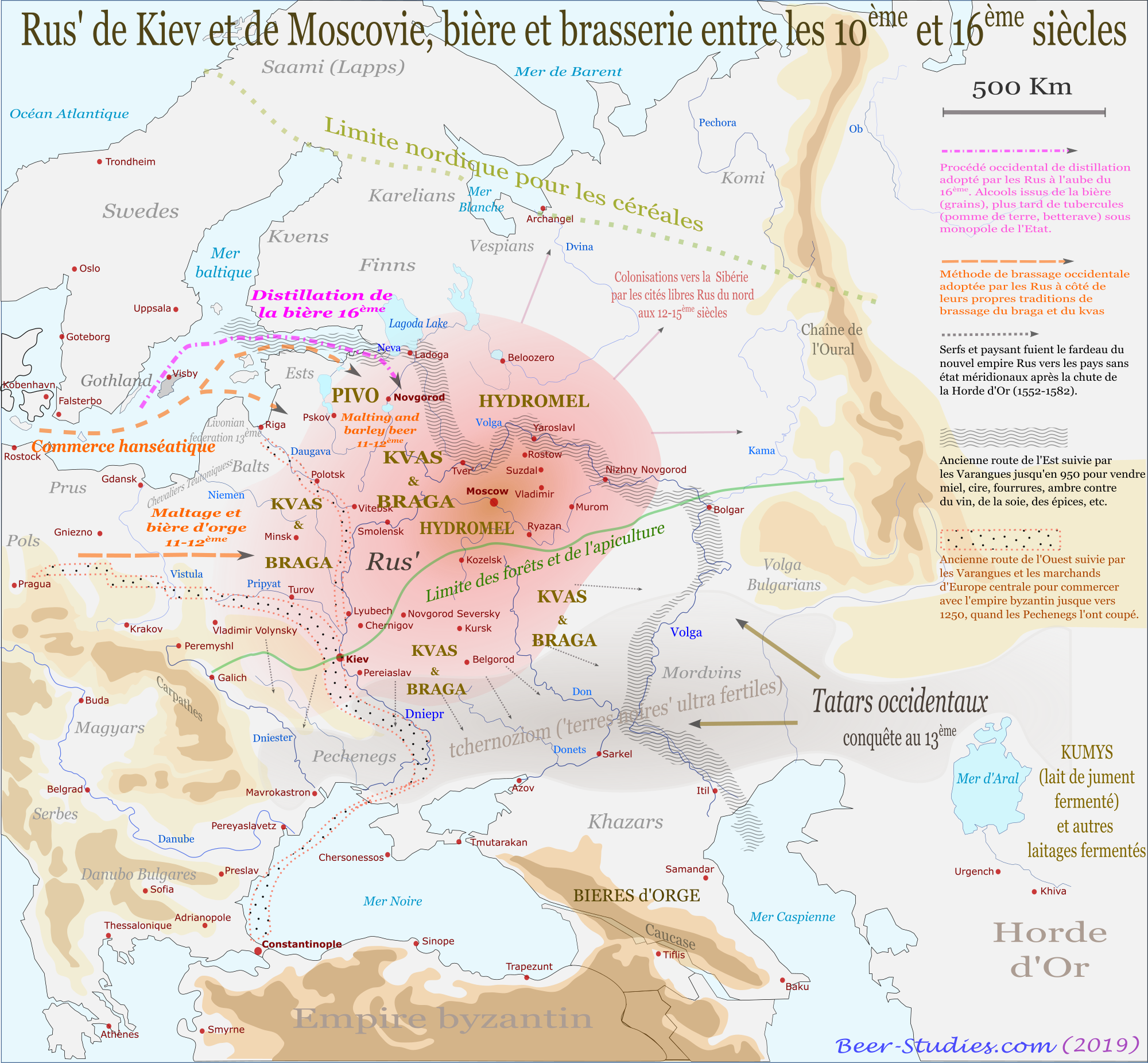 La Moscovie, ses traditions brassicoles (kvas, braga et pivo) entre les 10è et 16è siècles,